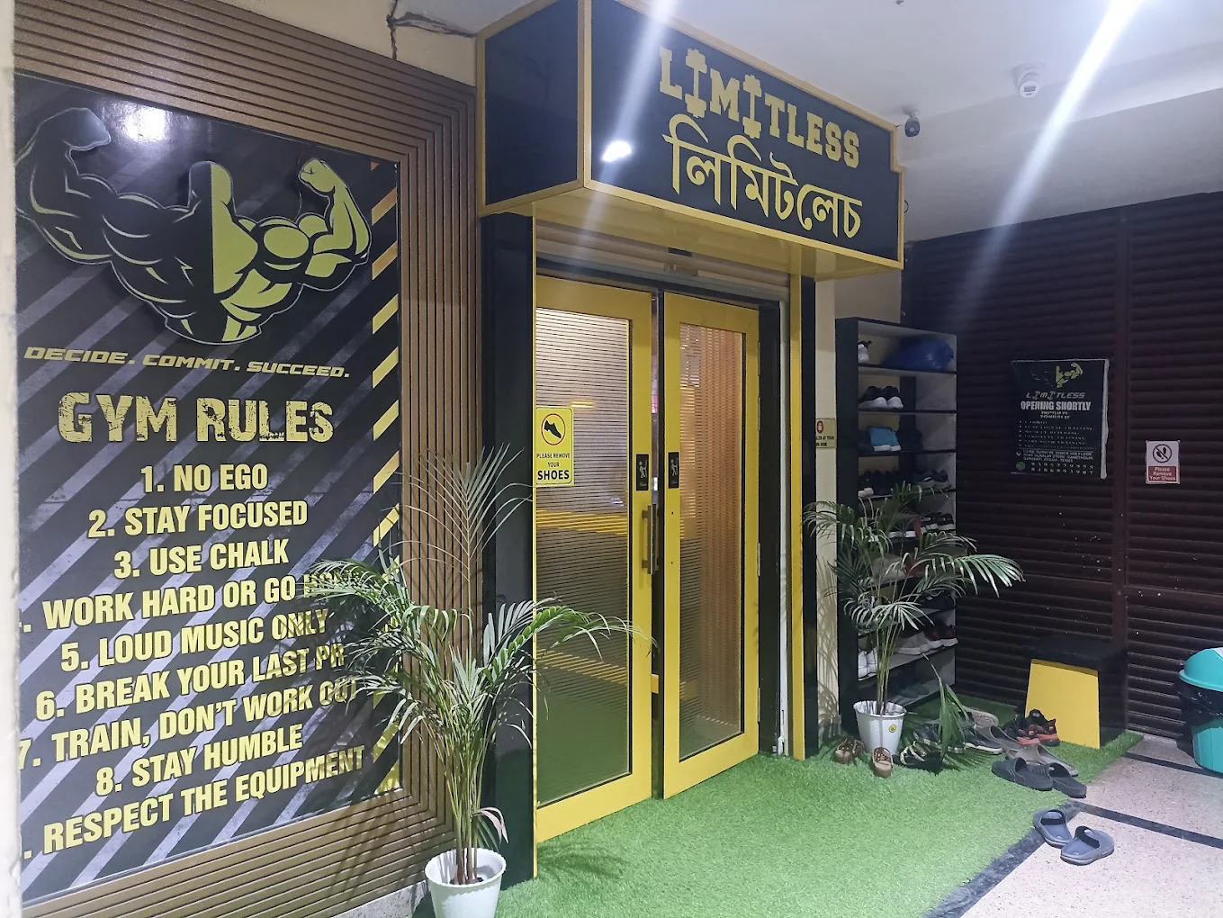 Entrance to Limitless Gym